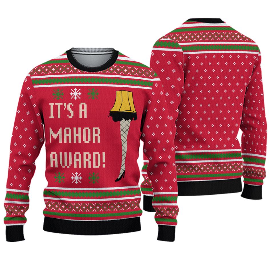 A Christmas Story Ugly Christmas Sweatshirt,Its A Major Award Ugly