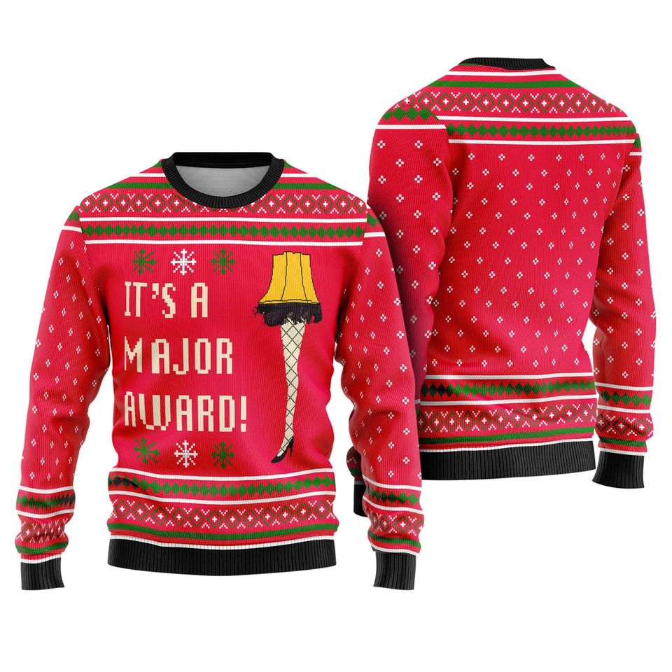 A Christmas Story Ugly Christmas Sweatshirt,Its A Major Award Ugly Sweater