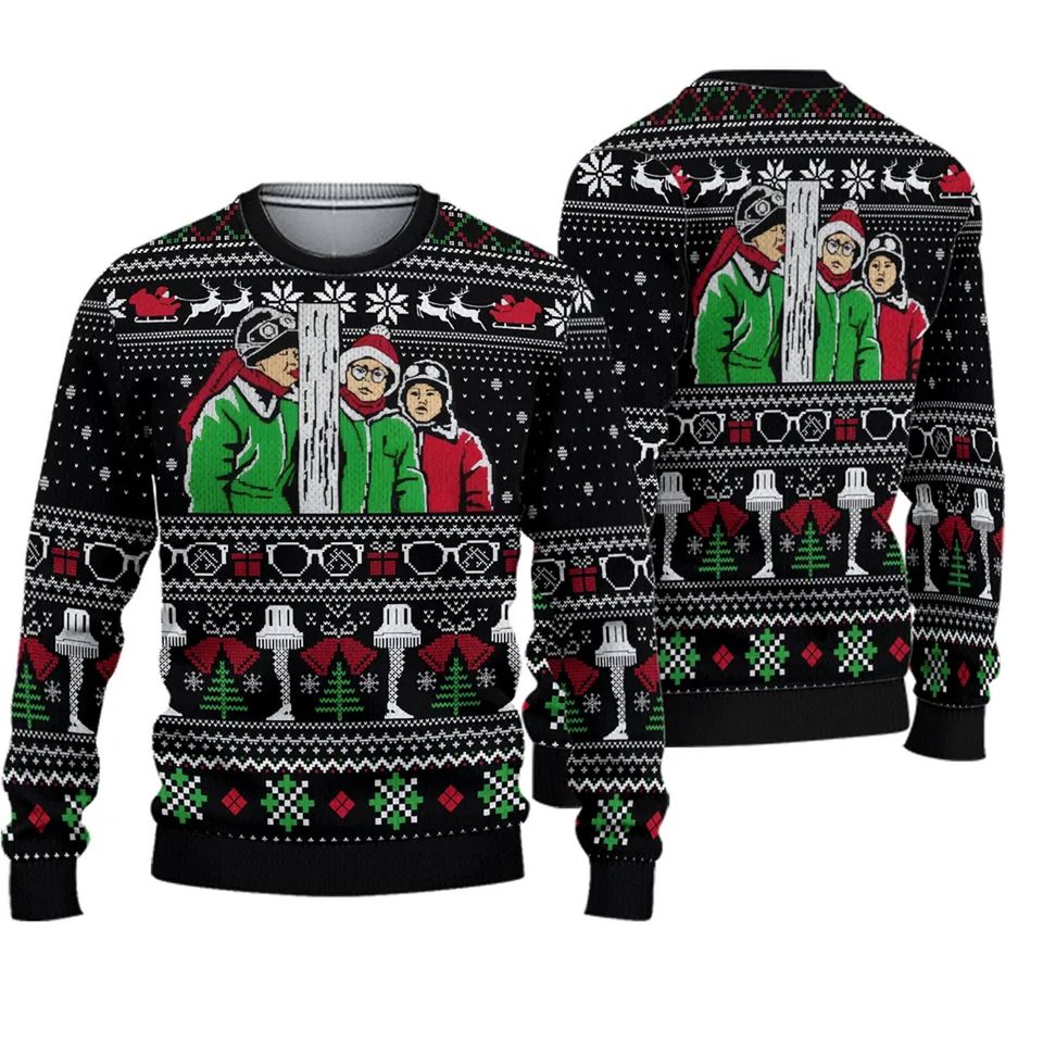 A Christmas Story Ugly Sweater, Triple Dog Movie Xmas Sweater