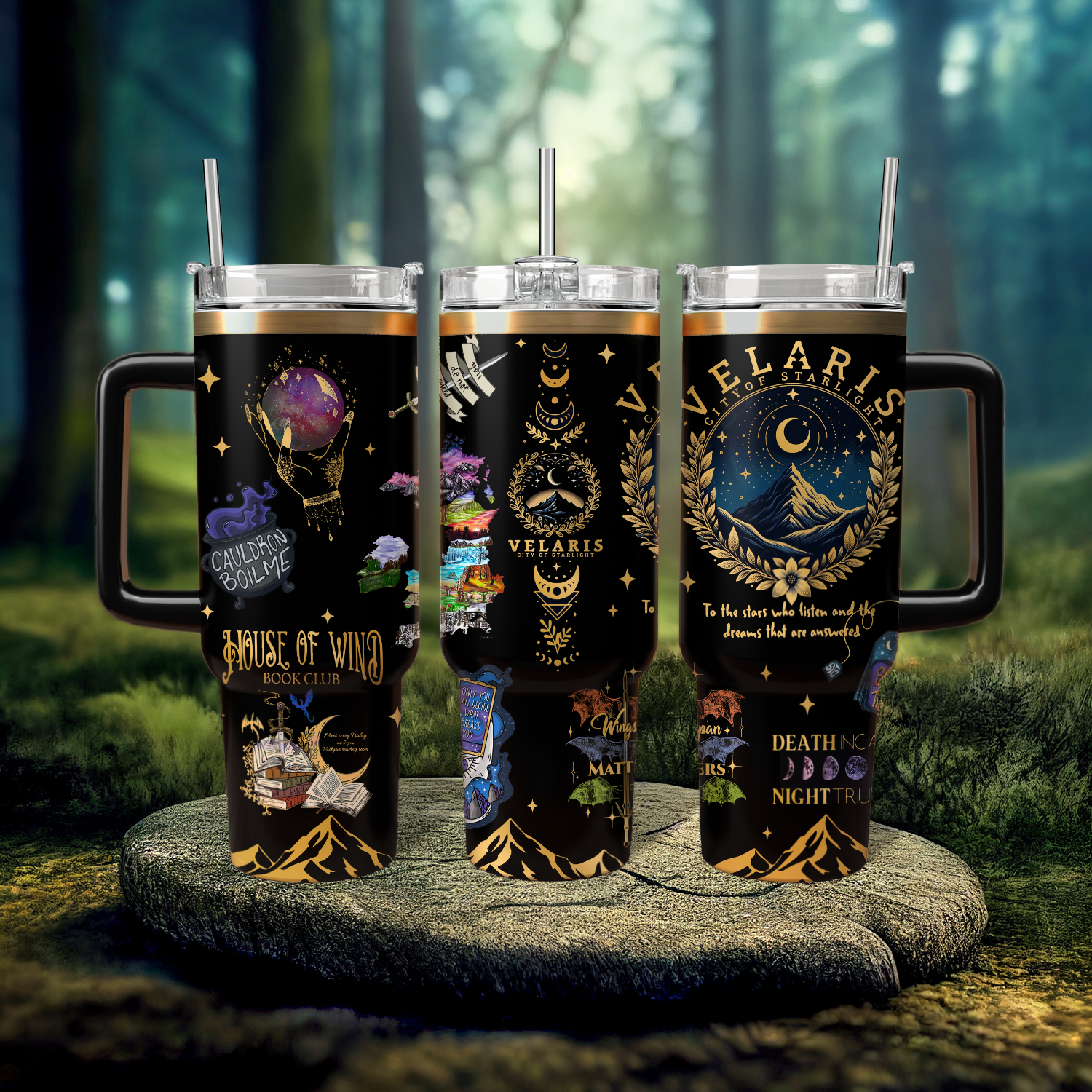 A Court Of Thorns And Roses Book Custom Stanley Cup 40 oz 30 oz Tumbler With HandleTVC2301481 - Image 2