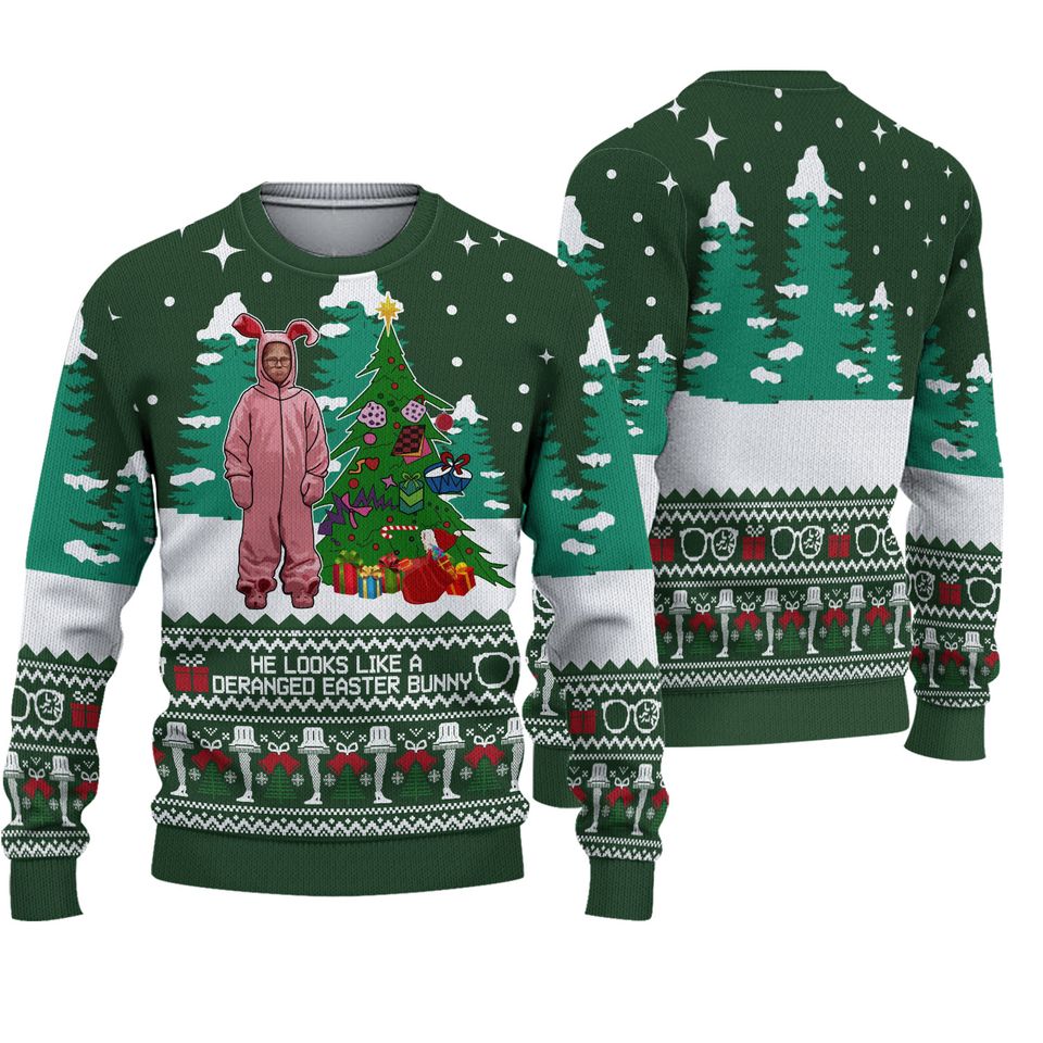 A Deranged Easter Bunny A Christmas Story Christmas Sweater