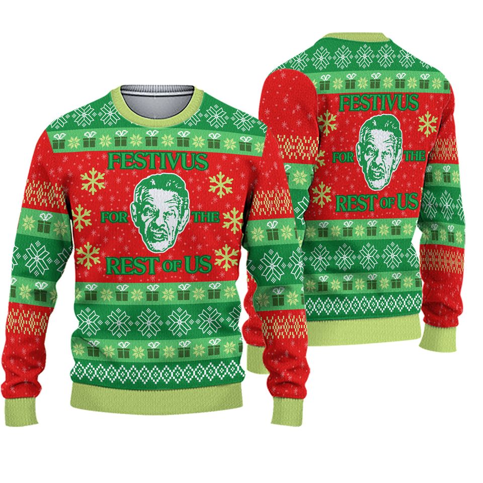 A Festivus for the Rest Ugly Christmas 3D Sweater