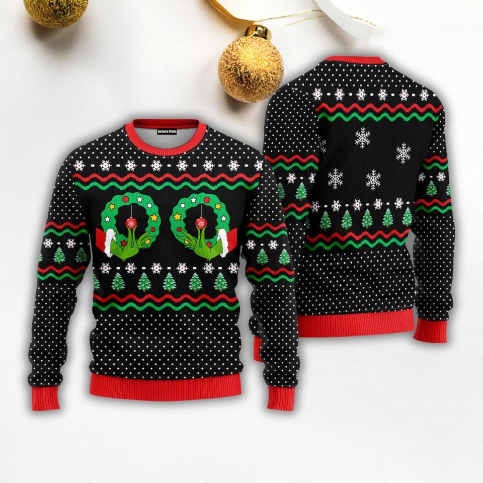 A Friend Like A Good Bra Ugly Sweater, Funny Griinchristmas Holiday