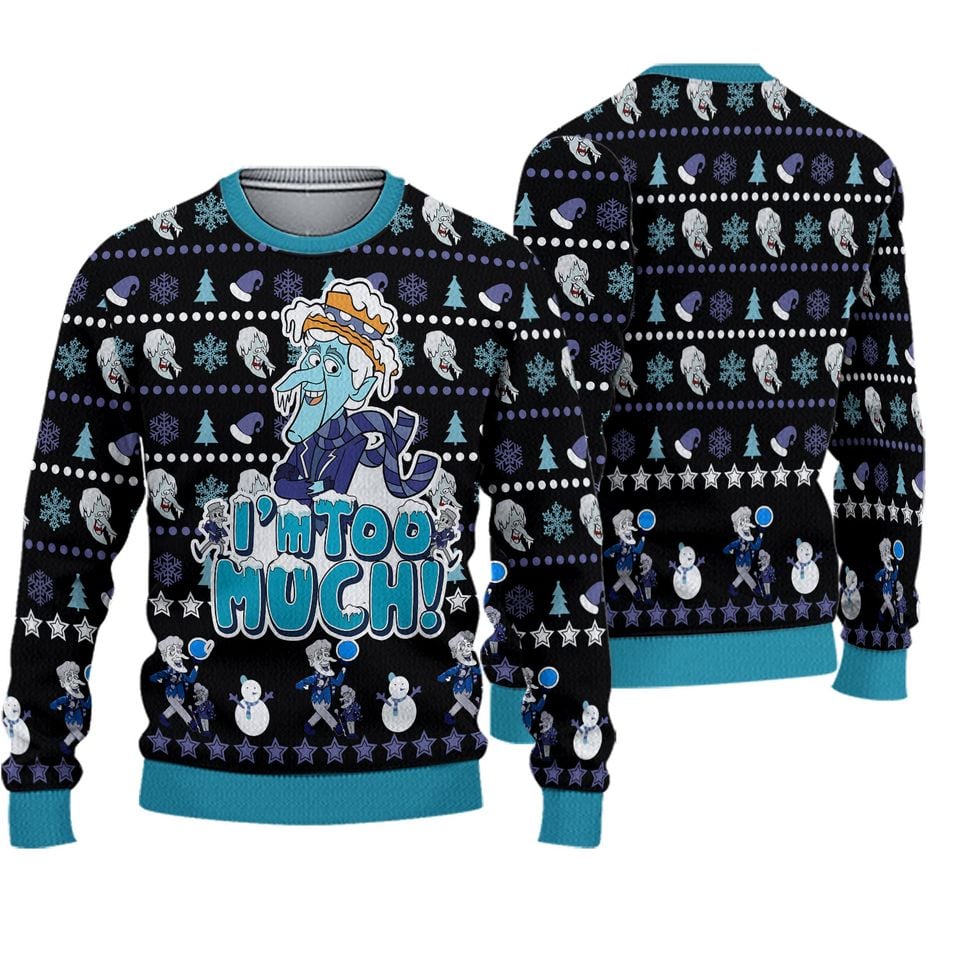 A Miser Brothers Christmas Ugly Sweater, Snow Miser Sweater, Im Too Much