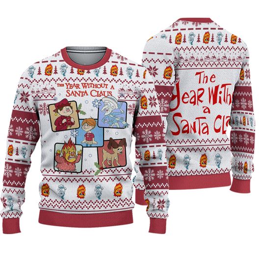 A Miser Brothers Christmas Ugly Sweater, The Year Without a Santa Claus Ugly Sweatshirt - Image 2