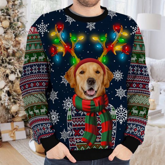 A Pet In Christmas Costume Personalized Ugly Sweatshirt - Christmas Gift for Pet Lovers - Image 6