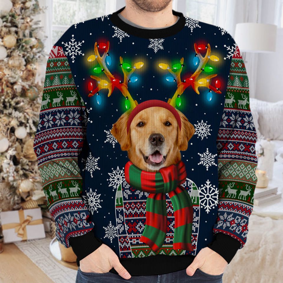 A Pet In Christmas Costume Personalized Ugly Sweatshirt - Christmas Gift for Pet Lovers - Image 3