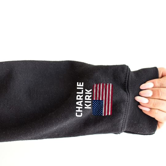 A True Patriot Charlie Kirk Sweatshirt, Pray For Charlie Kirk Sweatshirt, Charlie Kirk Assassination - Image 12