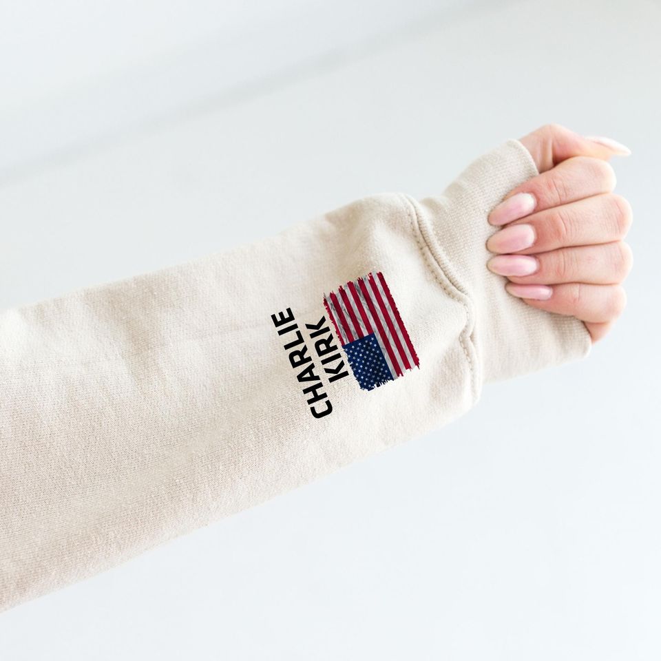 A True Patriot Charlie Kirk Sweatshirt, Pray For Charlie Kirk Sweatshirt, Charlie Kirk Assassination - Image 5