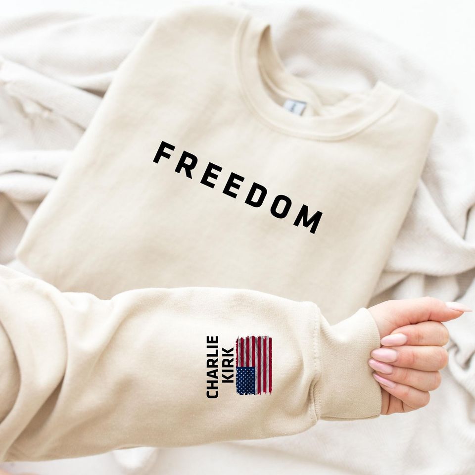 A True Patriot Charlie Kirk Sweatshirt, Pray For Charlie Kirk Sweatshirt, Charlie Kirk Assassination - Image 3