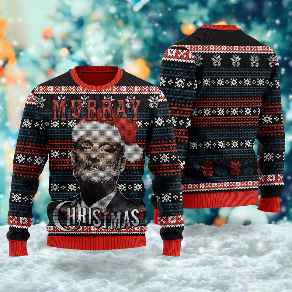 A Very Christmas Ugly Sweater, Santa Red Hat Xmas 3D Sweater, Musical Movie Christmas Gift