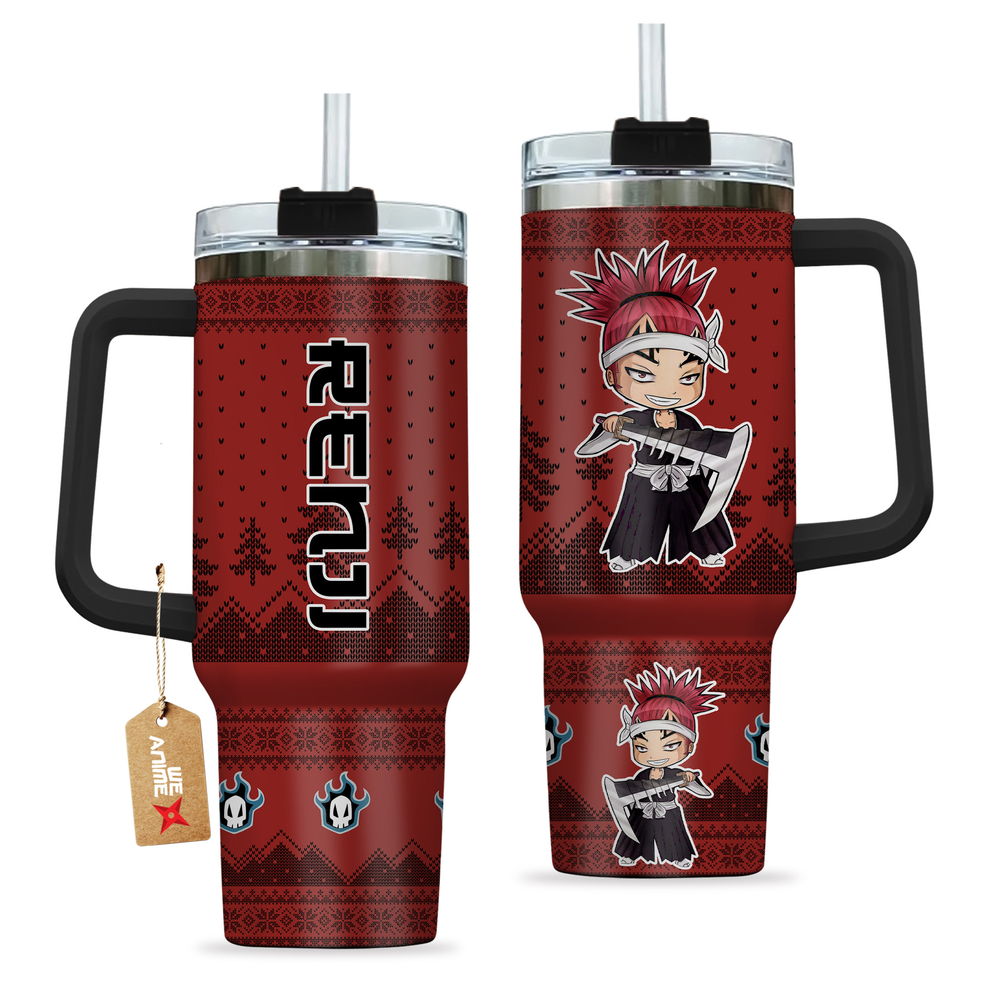 Abarai Renji Bleach Anime Custom Stanley Cup 40 oz 30 oz Tumbler With HandleTVC2301163 - Image 2