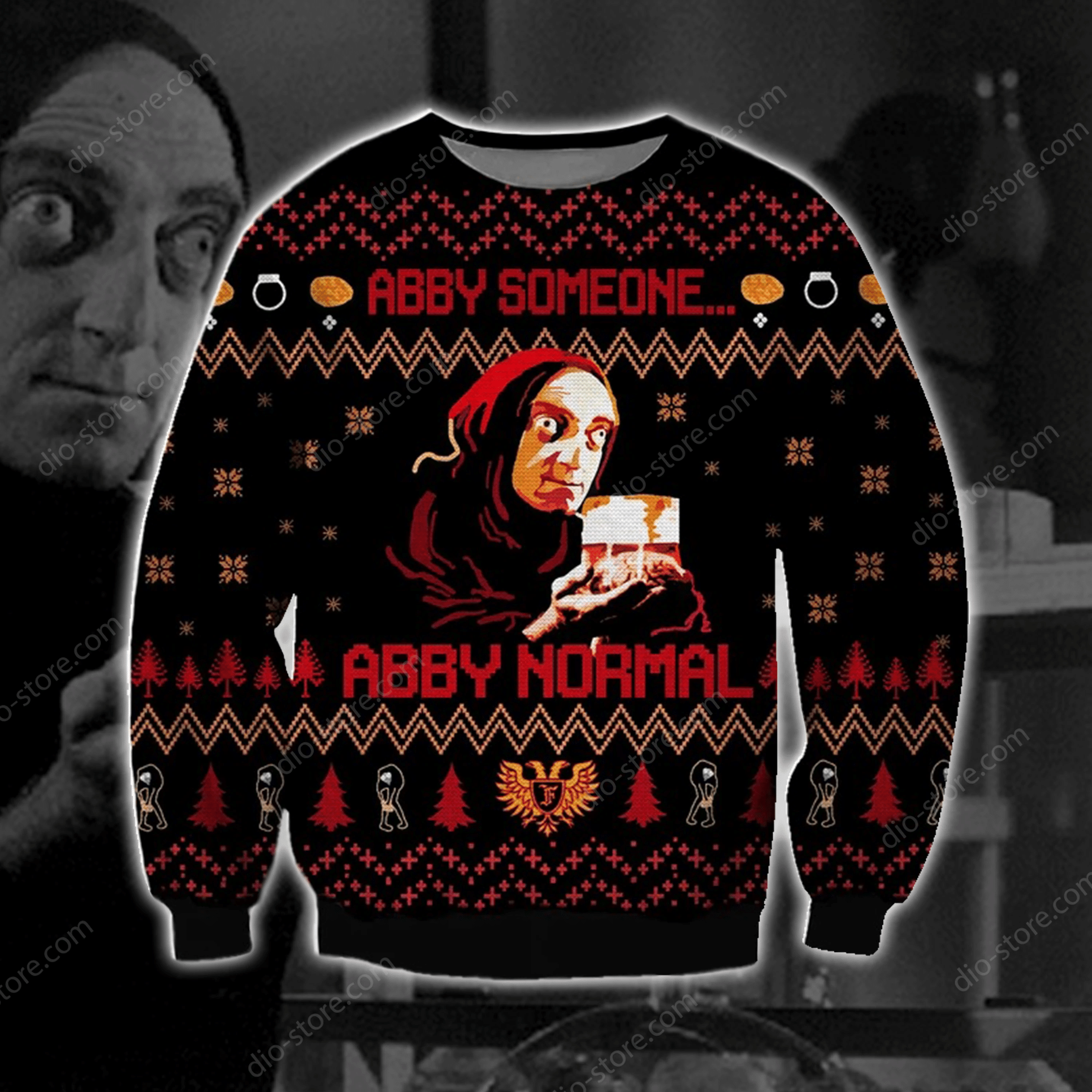 Abby Normal Knitting Pattern 3D Print Ugly Christmas Sweater Adult 3D Funny Matching for family