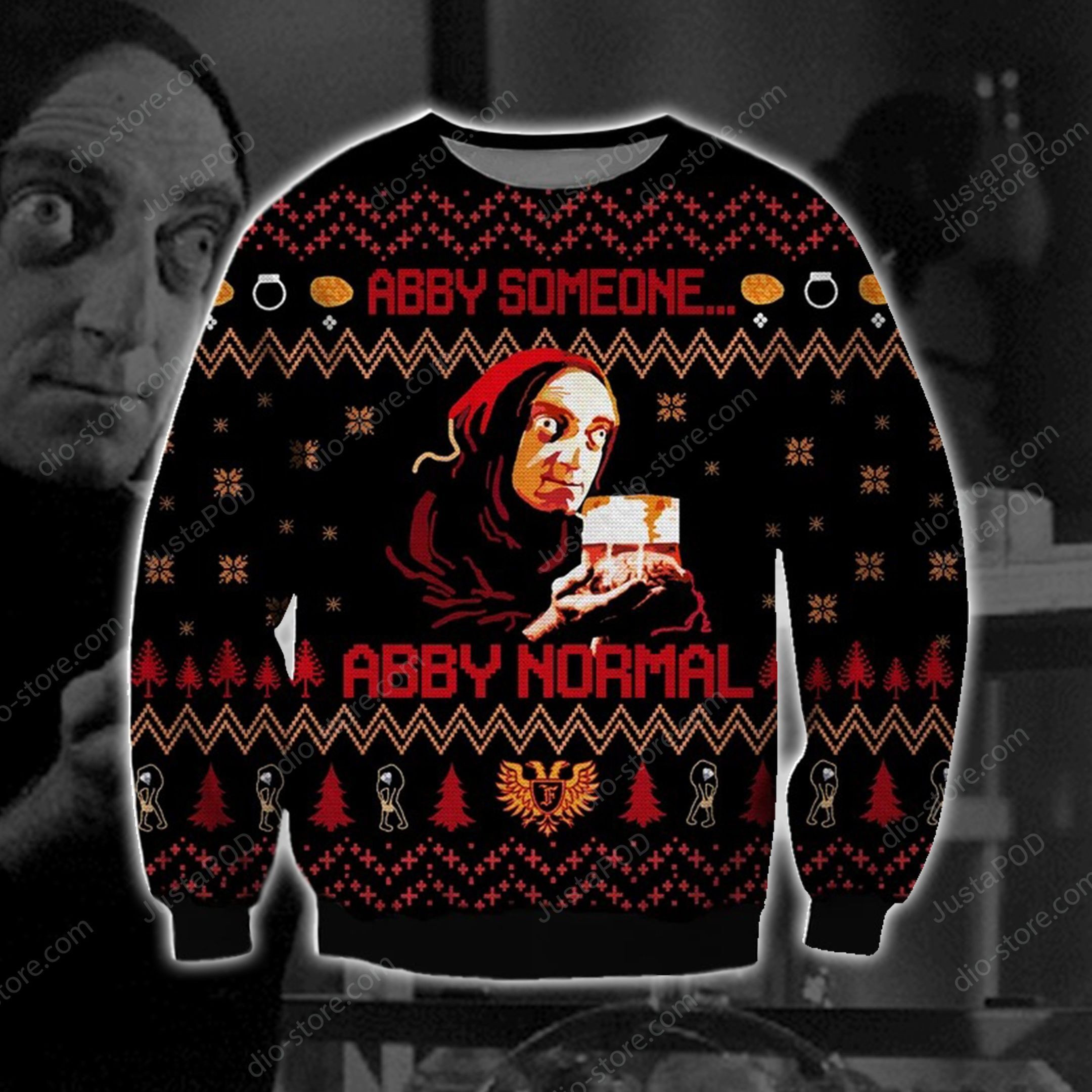 Abby Normal Ugly Christmas Sweater Adult 3D Funny Matching for family