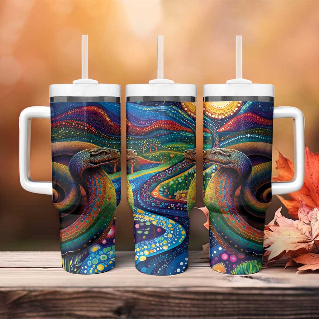 Aboriginal Dreamtime Rainbow Serpent Custom Stanley Cup 40 oz 30 oz Tumbler With HandleTVC2301335