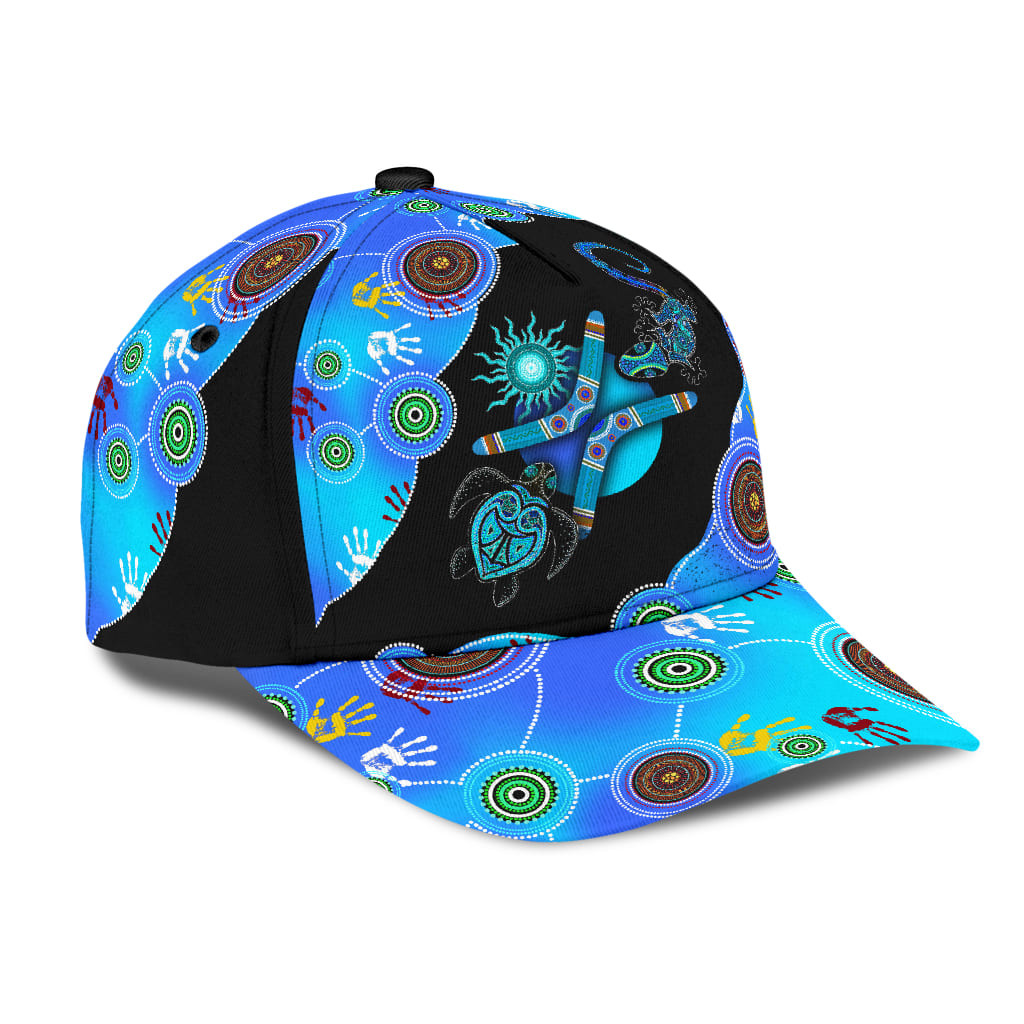 Aboriginal Naidoc Week Blue Turtle Lizard Classic Cap Trucker Hats Custom Hats Gifts For Men & Women