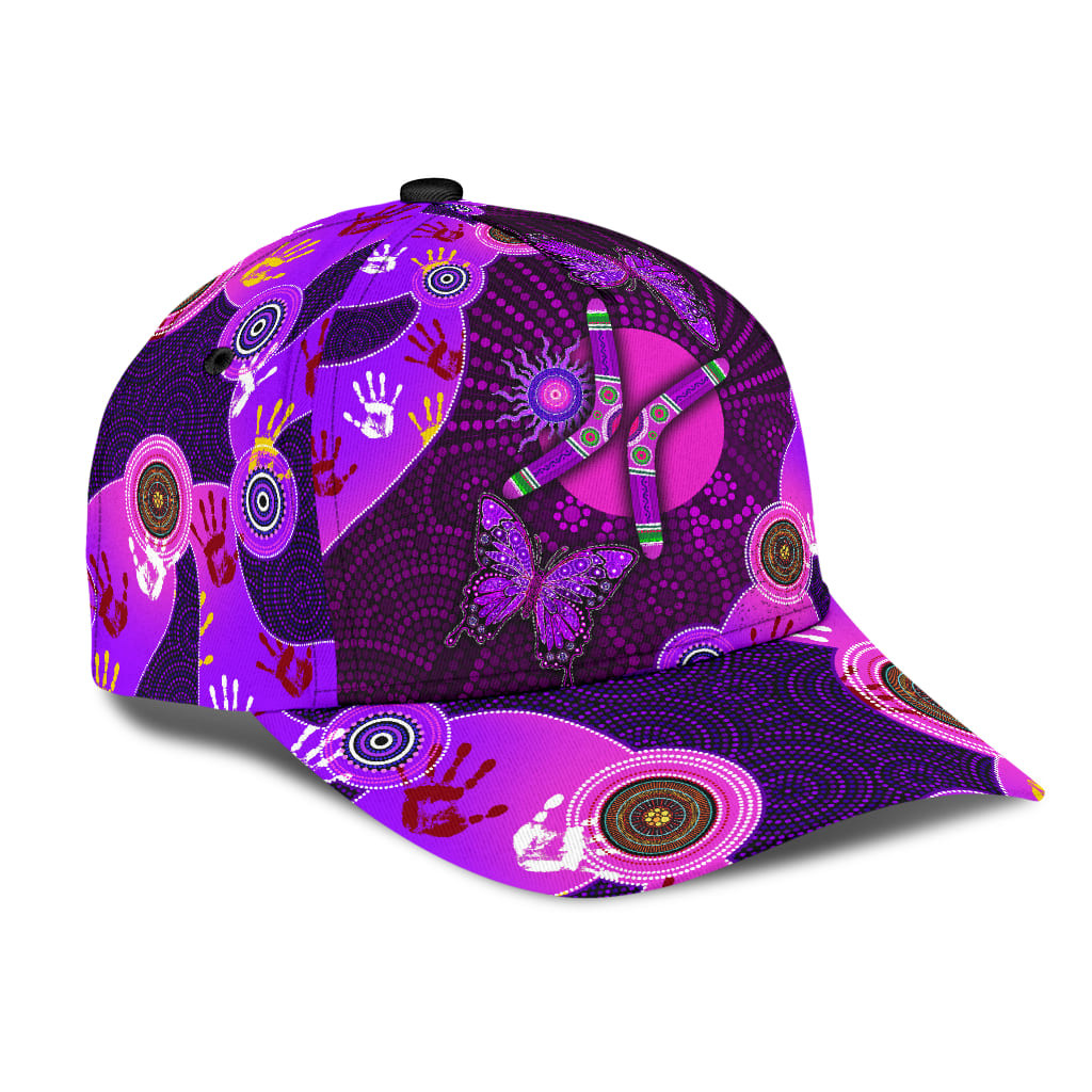 Aboriginal Naidoc Week Purple Butterflies Classic Cap Trucker Hats Custom Hats Gifts For Men & Women