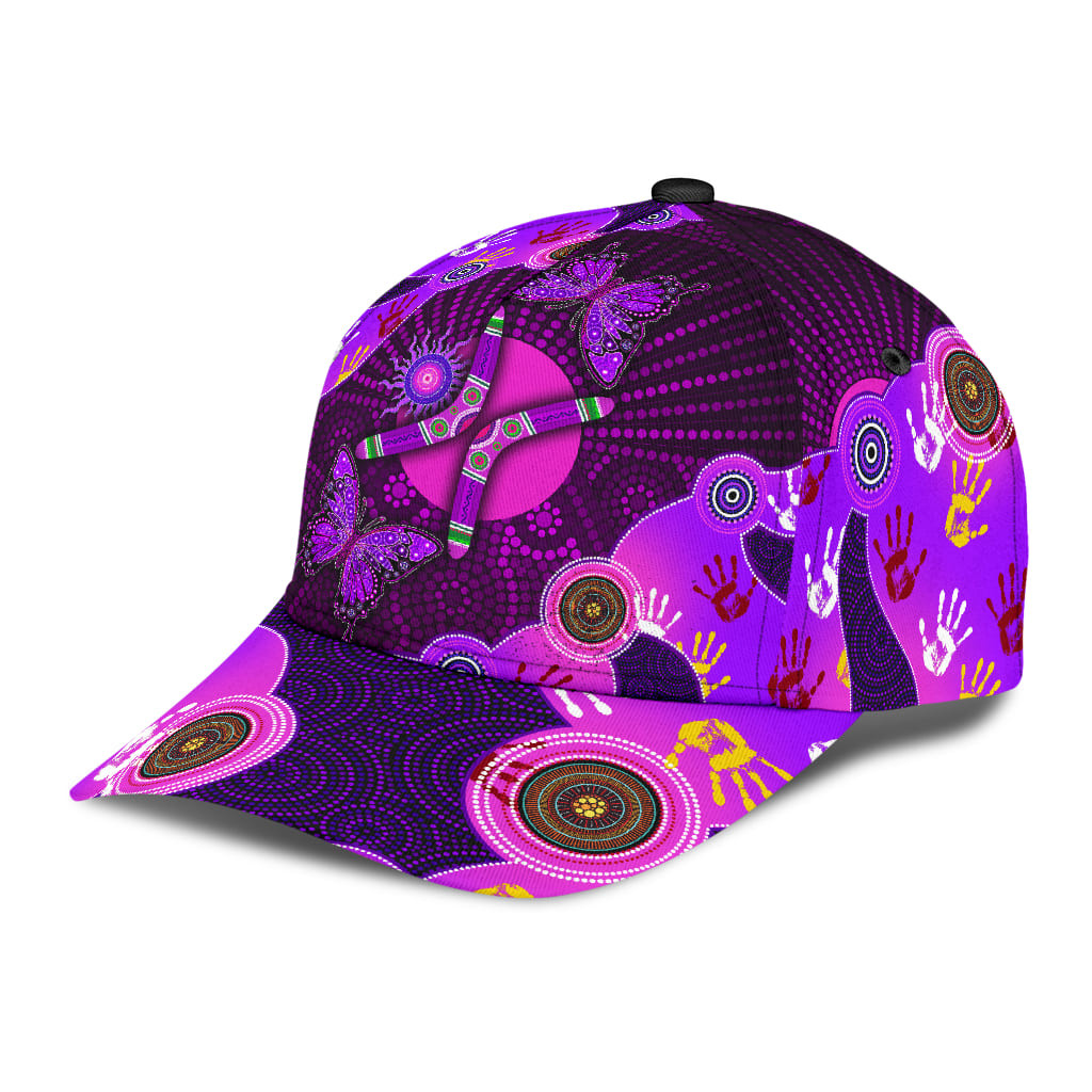 Aboriginal Naidoc Week Purple Butterflies Classic Cap Trucker Hats Custom Hats Gifts For Men & Women