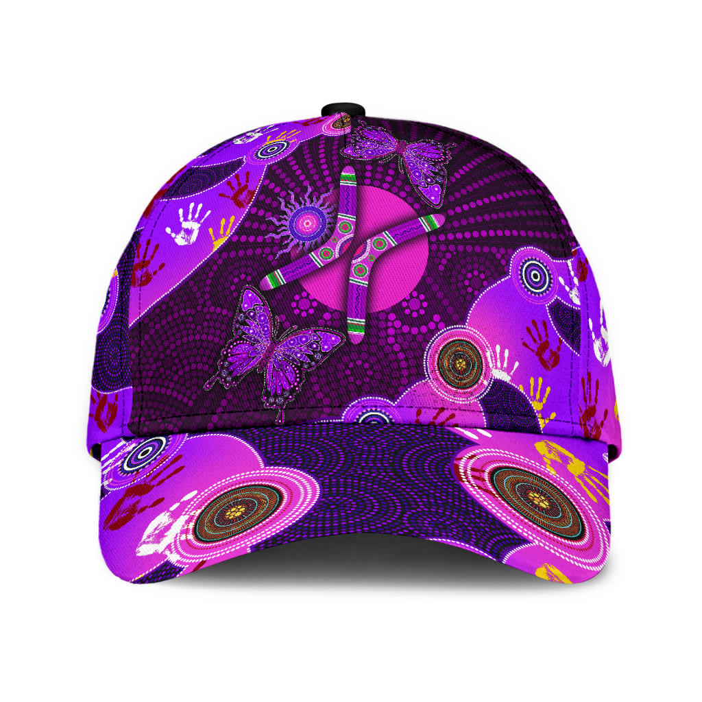 Aboriginal Naidoc Week Purple Butterflies Classic Cap Trucker Hats Custom Hats Gifts For Men & Women