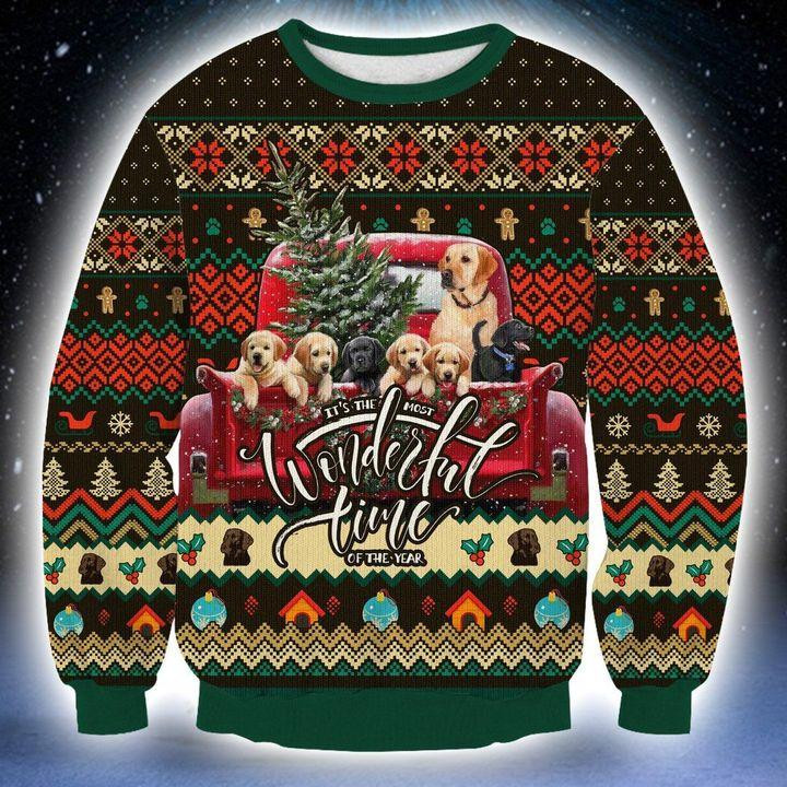 Abrador Its The Most Wonderful Time Of The Year Ugly Christmas Sweater Adult 3D Funny Matching for family