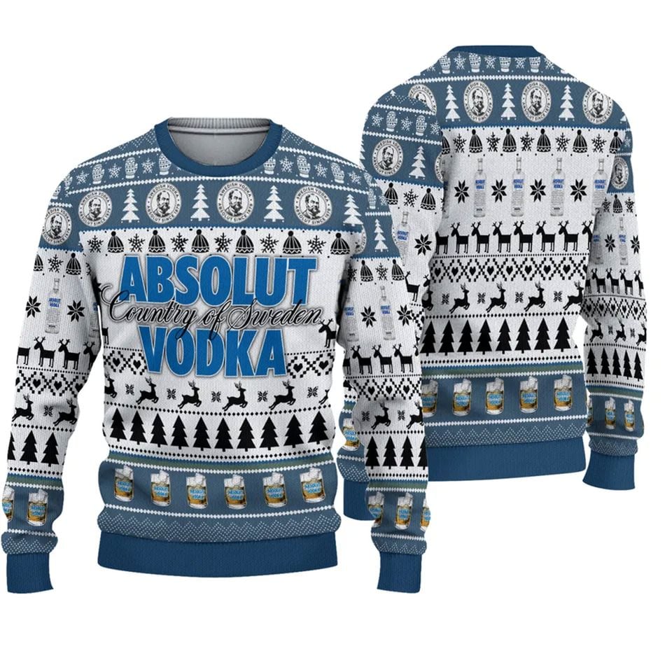 ABSOLUT VODKA Ugly Christmas 3D Sweater