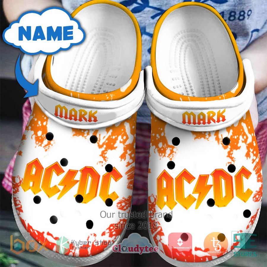 AC/DC Band Music Crocs Crocband Clogs Shoes Comfortable For Men Women and Kids