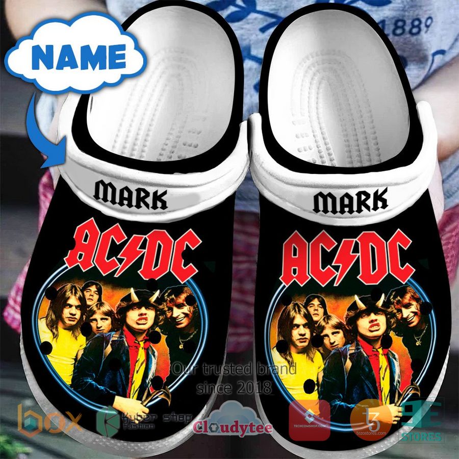 AC/DC Band Music Crocs Crocband Clogs Shoes Comfortable For Men Women and Kids
