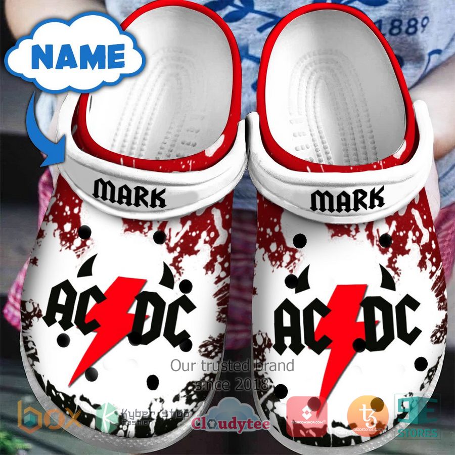 AC/DC Band Music Crocs Crocband Clogs Shoes Comfortable For Men Women and Kids