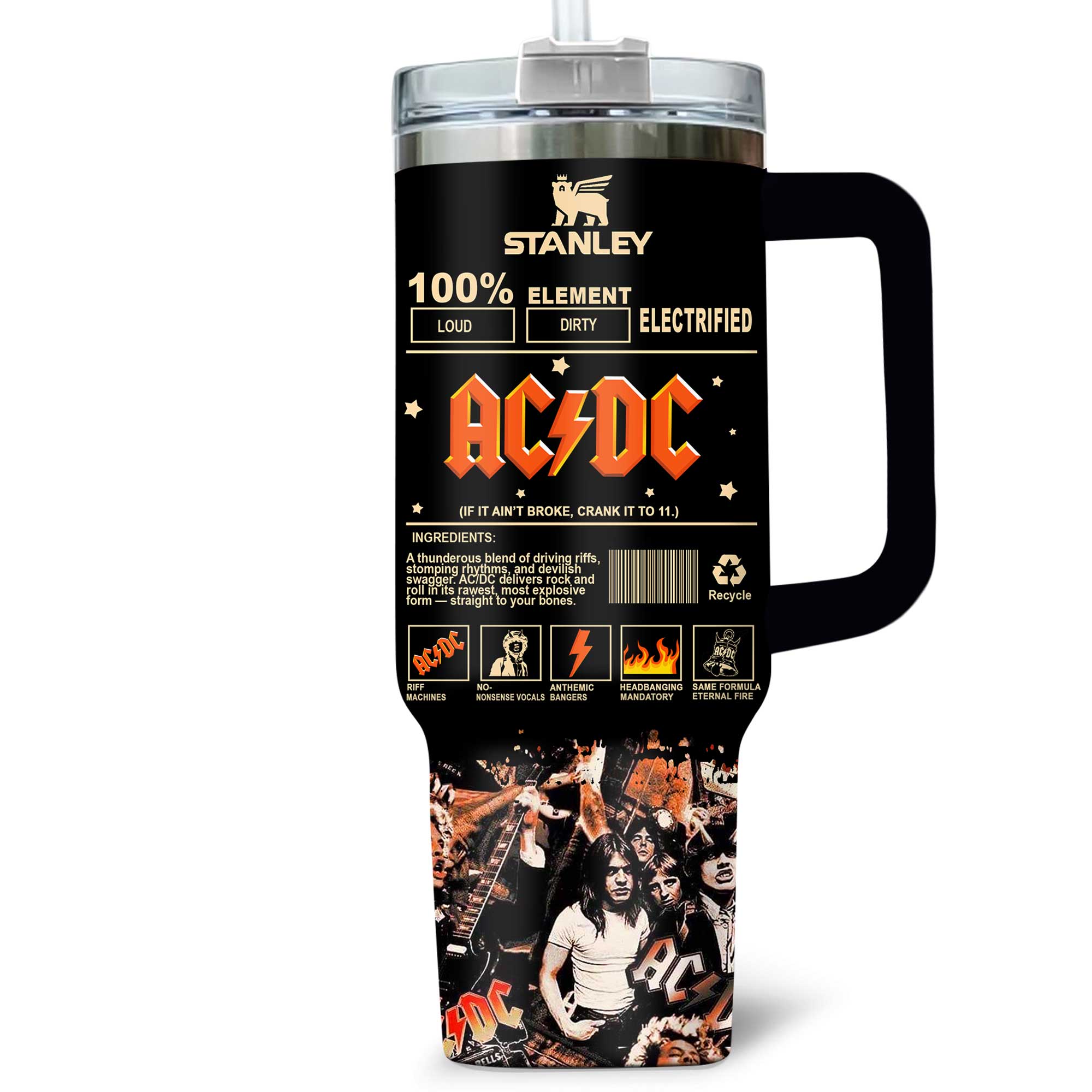 AC/DC Music Custom Stanley Cup 40 oz 30 oz Tumbler With HandleTVC2301174 - Image 3
