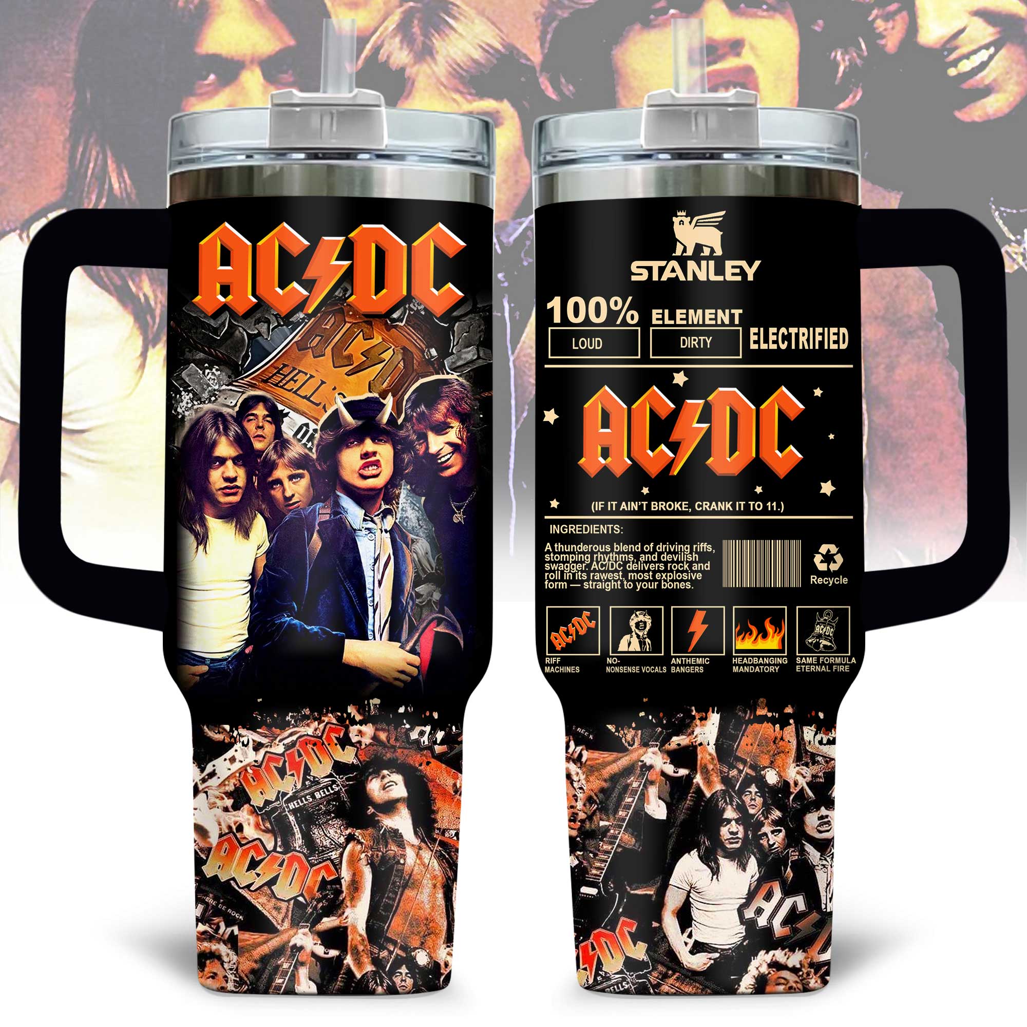 AC/DC Music Custom Stanley Cup 40 oz 30 oz Tumbler With HandleTVC2301174