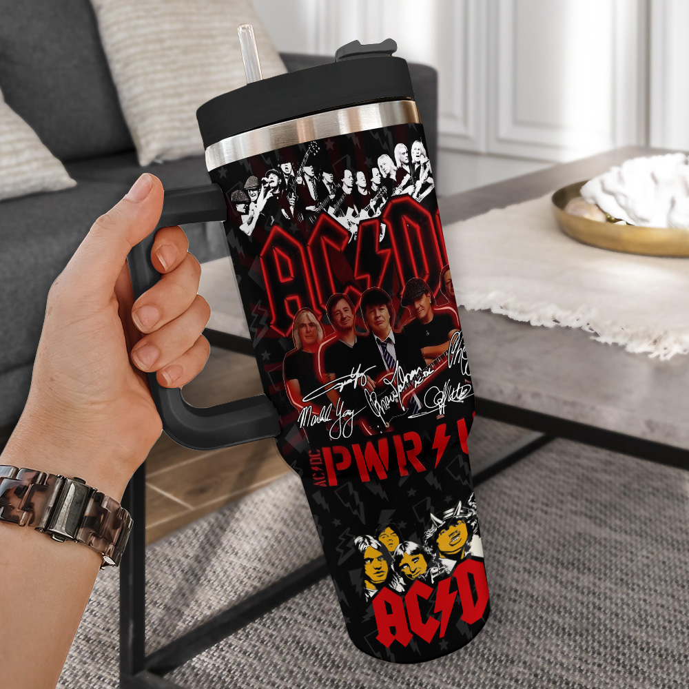 AC/DC Music Custom Stanley Cup 40 oz 30 oz Tumbler With HandleTVC2301248 - Image 2