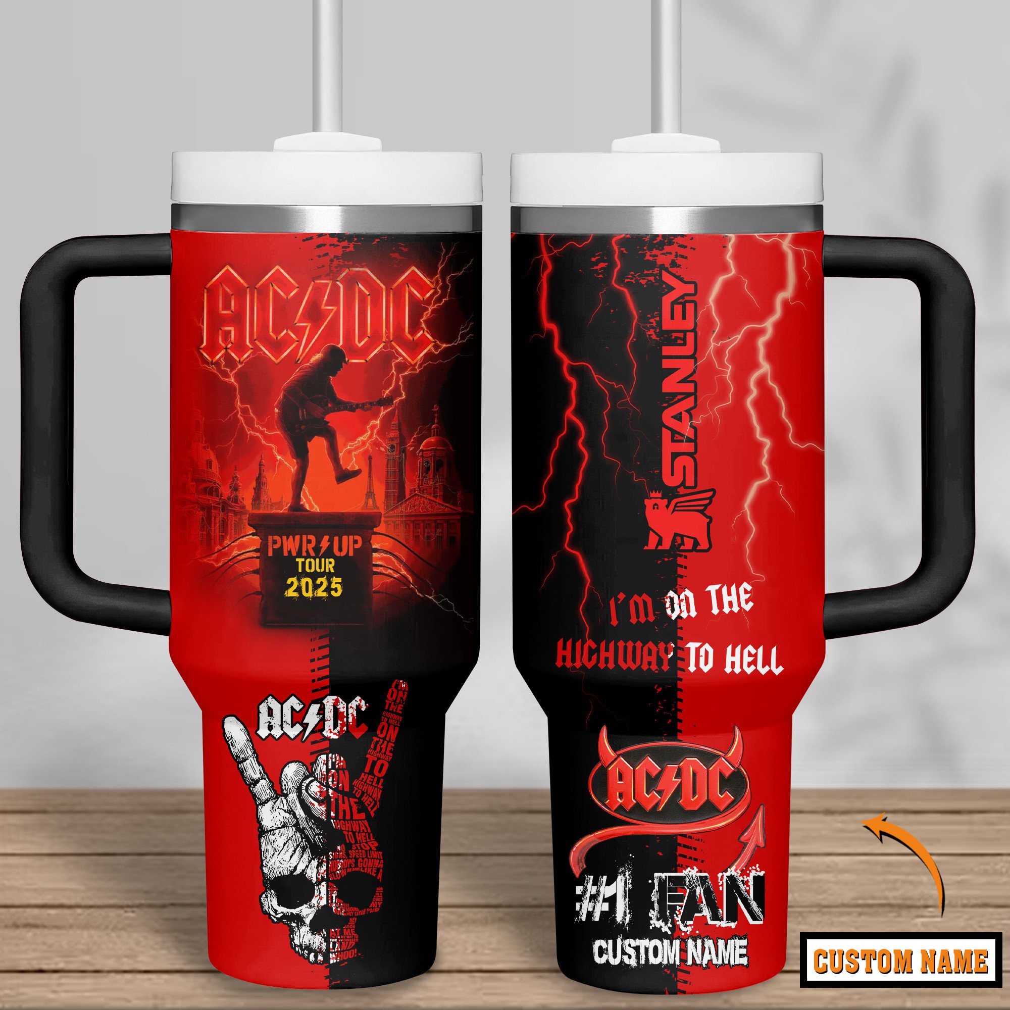 AC/DC Music Custom Stanley Cup 40 oz 30 oz Tumbler With HandleTVC2301279