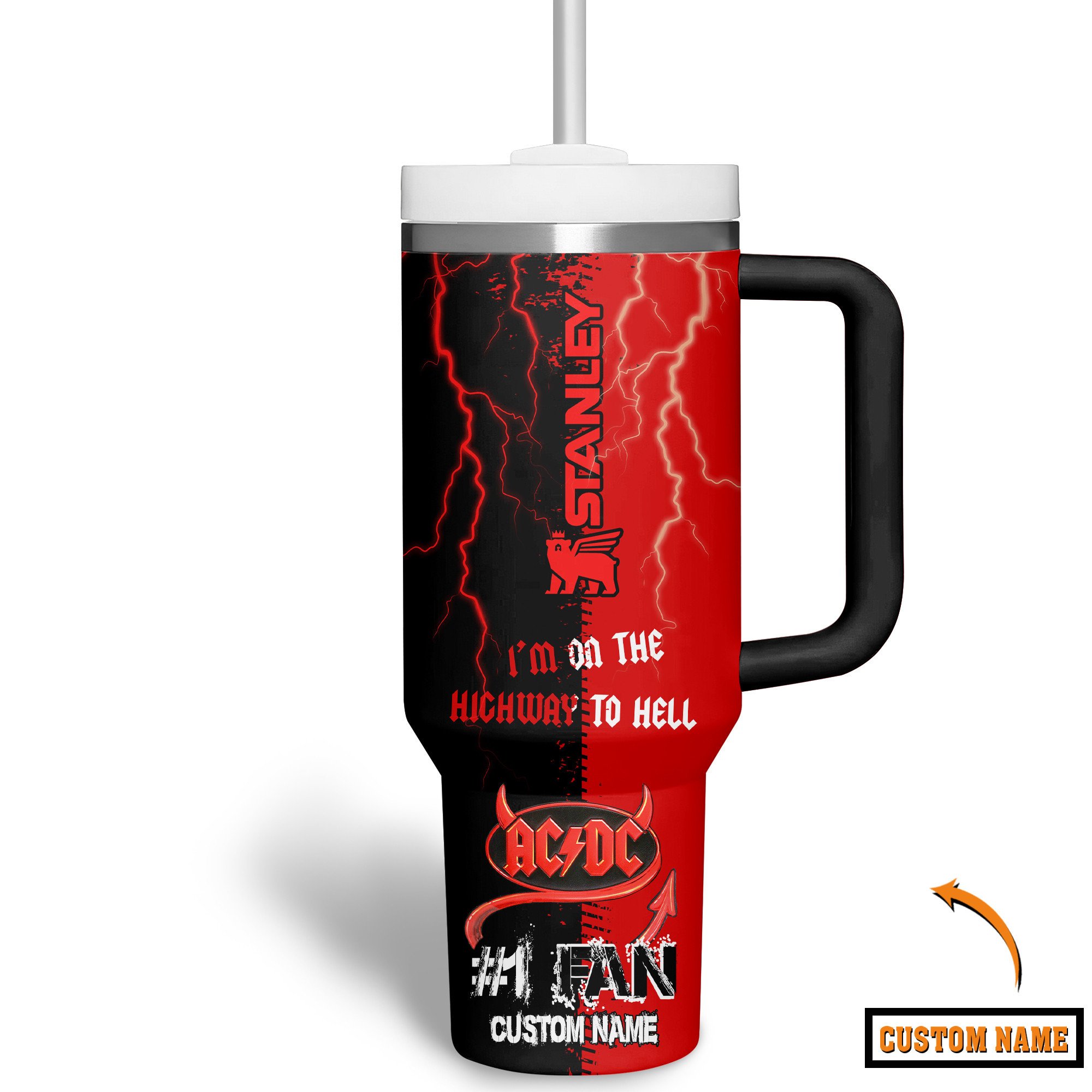 AC/DC Music Custom Stanley Cup 40 oz 30 oz Tumbler With HandleTVC2301279 - Image 3