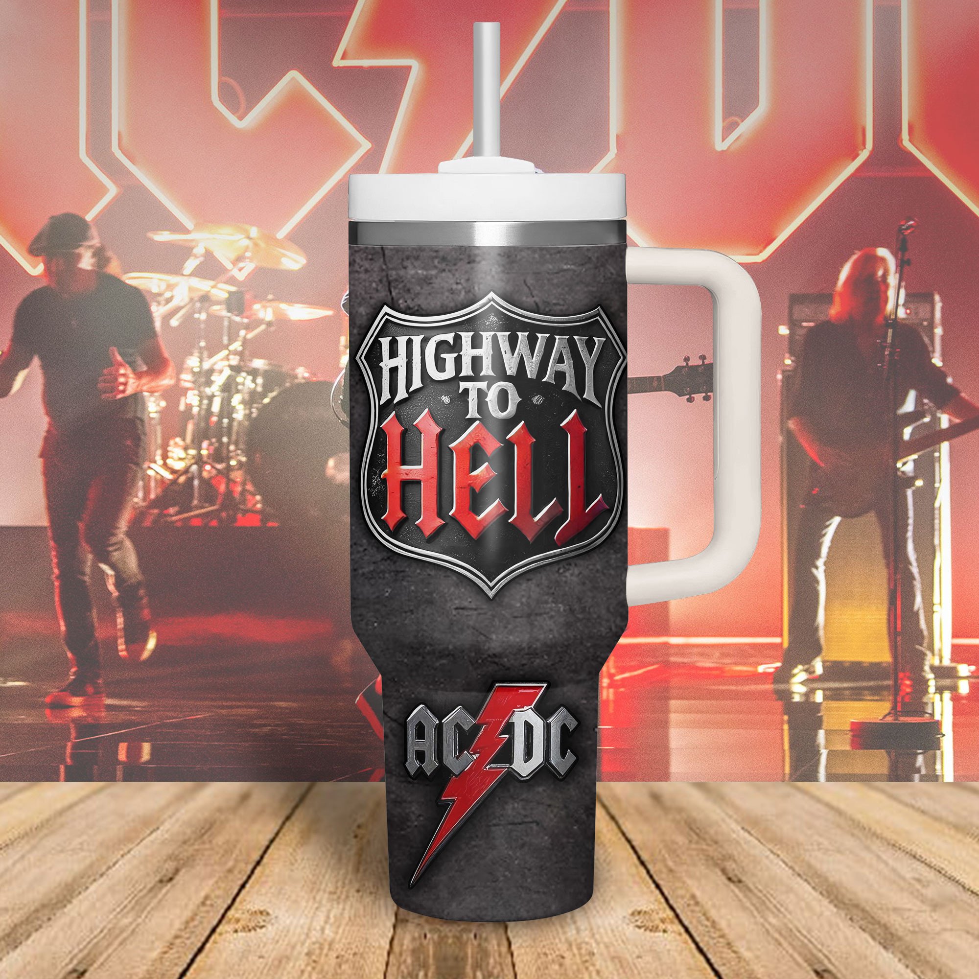 AC/DC Music Custom Stanley Cup 40 oz 30 oz Tumbler With HandleTVC2301280 - Image 3