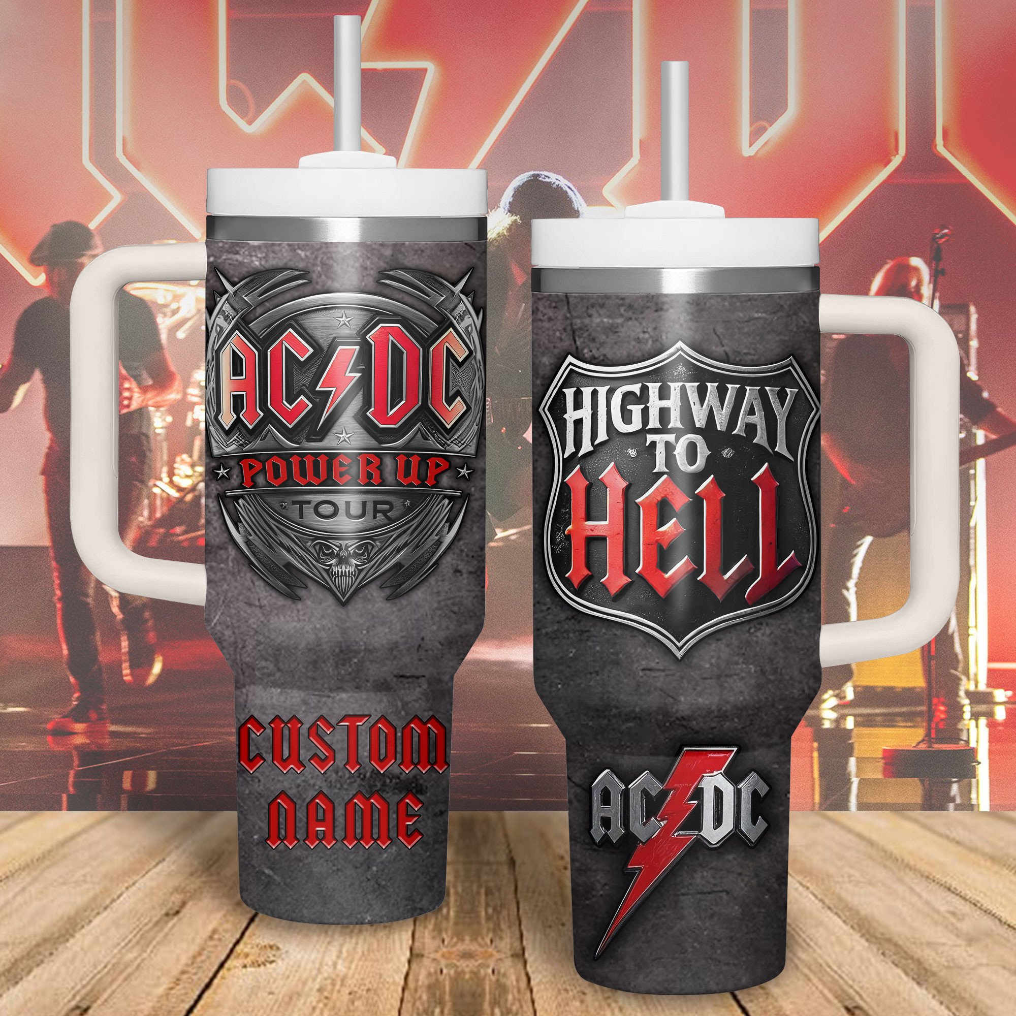AC/DC Music Custom Stanley Cup 40 oz 30 oz Tumbler With HandleTVC2301280