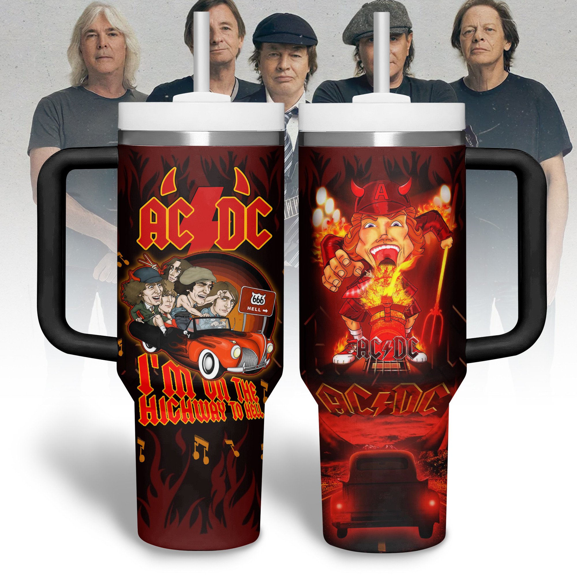 AC/DC Music Custom Stanley Cup 40 oz 30 oz Tumbler With HandleTVC2301321