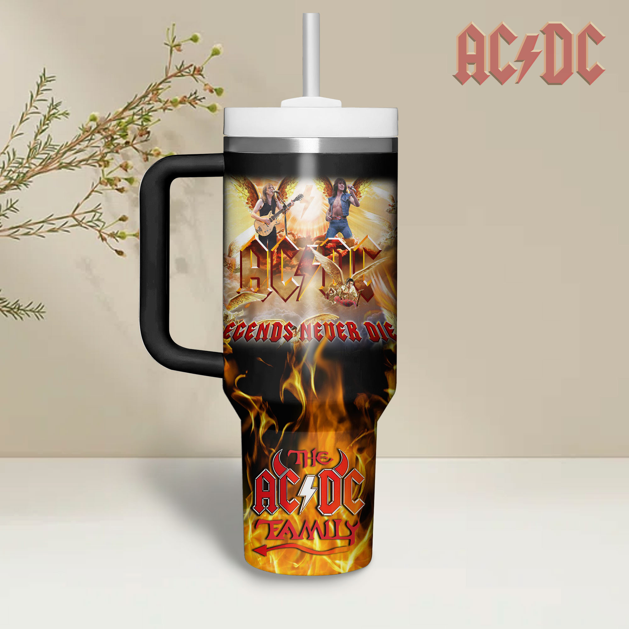 AC/DC Music Custom Stanley Cup 40 oz 30 oz Tumbler With HandleTVC2301343 - Image 2