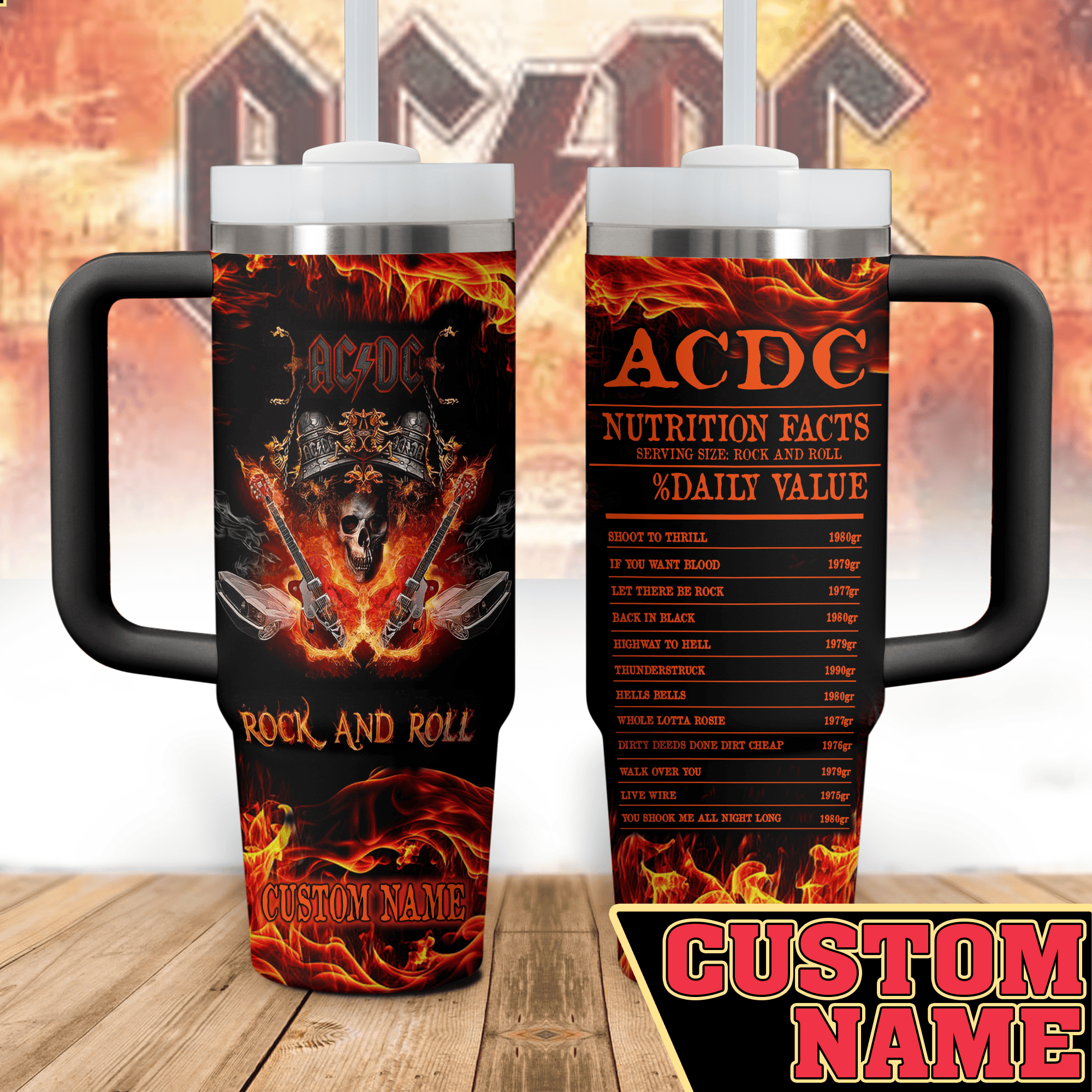 AC/DC Music Custom Stanley Cup 40 oz 30 oz Tumbler With HandleTVC2301799