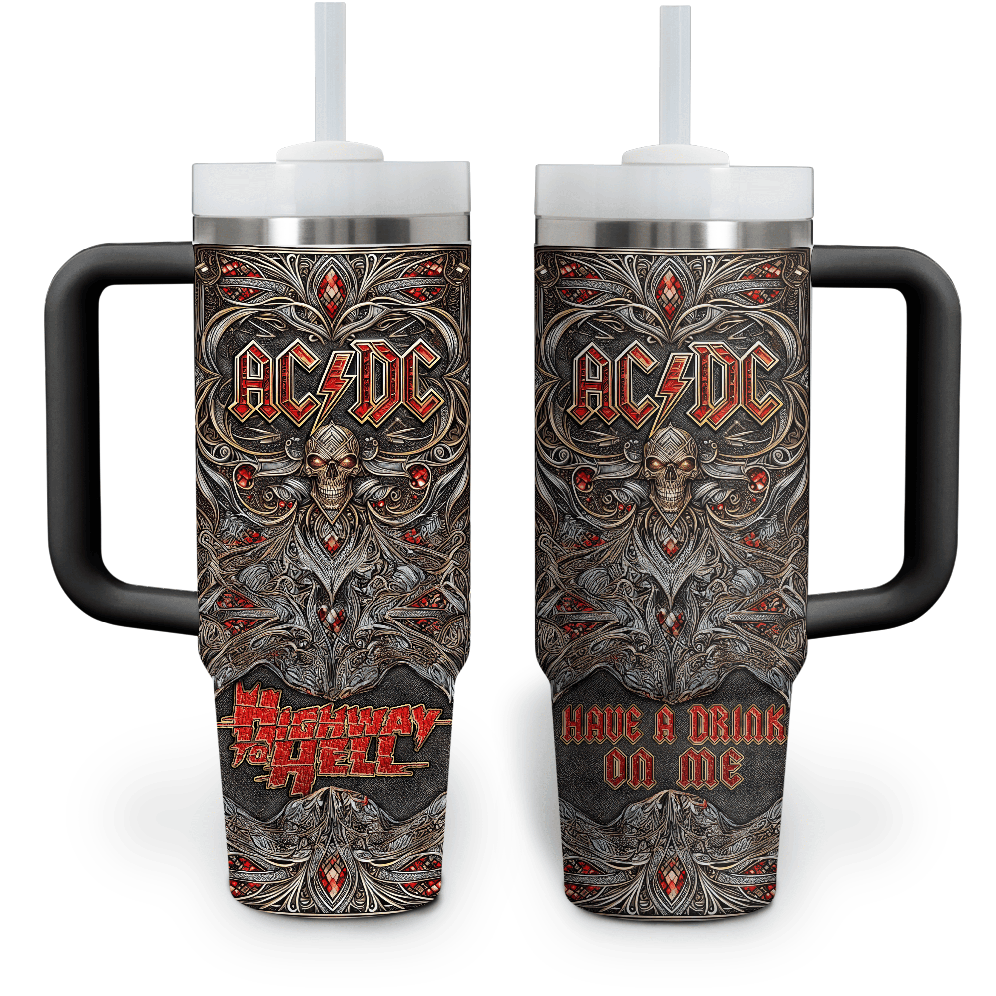 AC/DC Music Custom Stanley Cup 40 oz 30 oz Tumbler With HandleTVC2301799 - Image 2