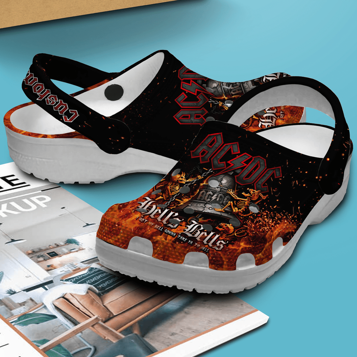 AC/DC Rock Band Music Crocs Crocband Clogs Shoes Comfortable For Men Women and Kids - Image 2