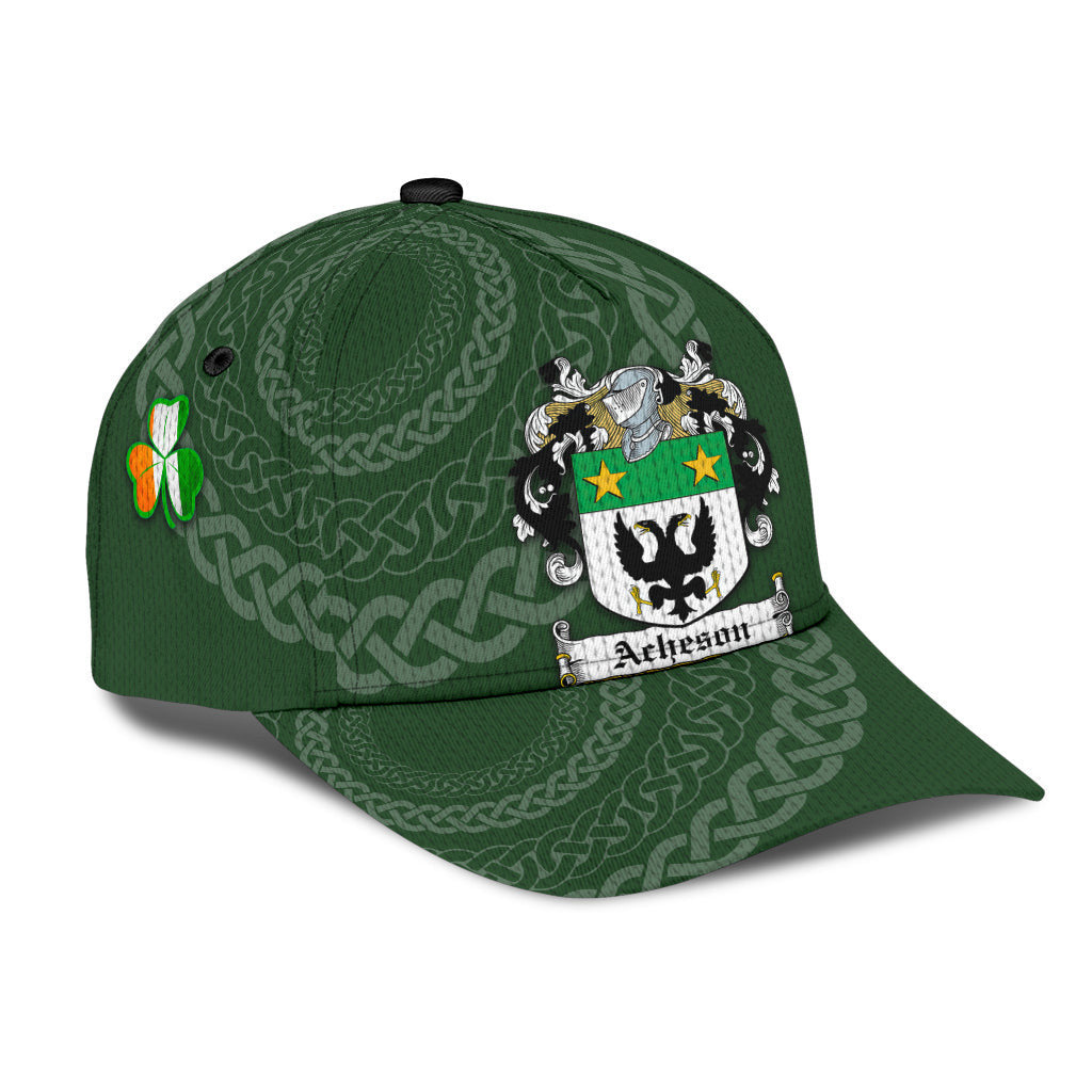 Acheson Coat Of Arms - Irish Family Crest St Patrick's Day Hat Classic Cap Trucker Hats Custom Hats Gifts For Men & Women