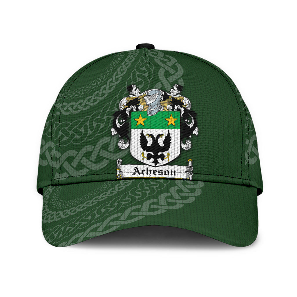 Acheson Coat Of Arms - Irish Family Crest St Patrick's Day Hat Classic Cap Trucker Hats Custom Hats Gifts For Men & Women