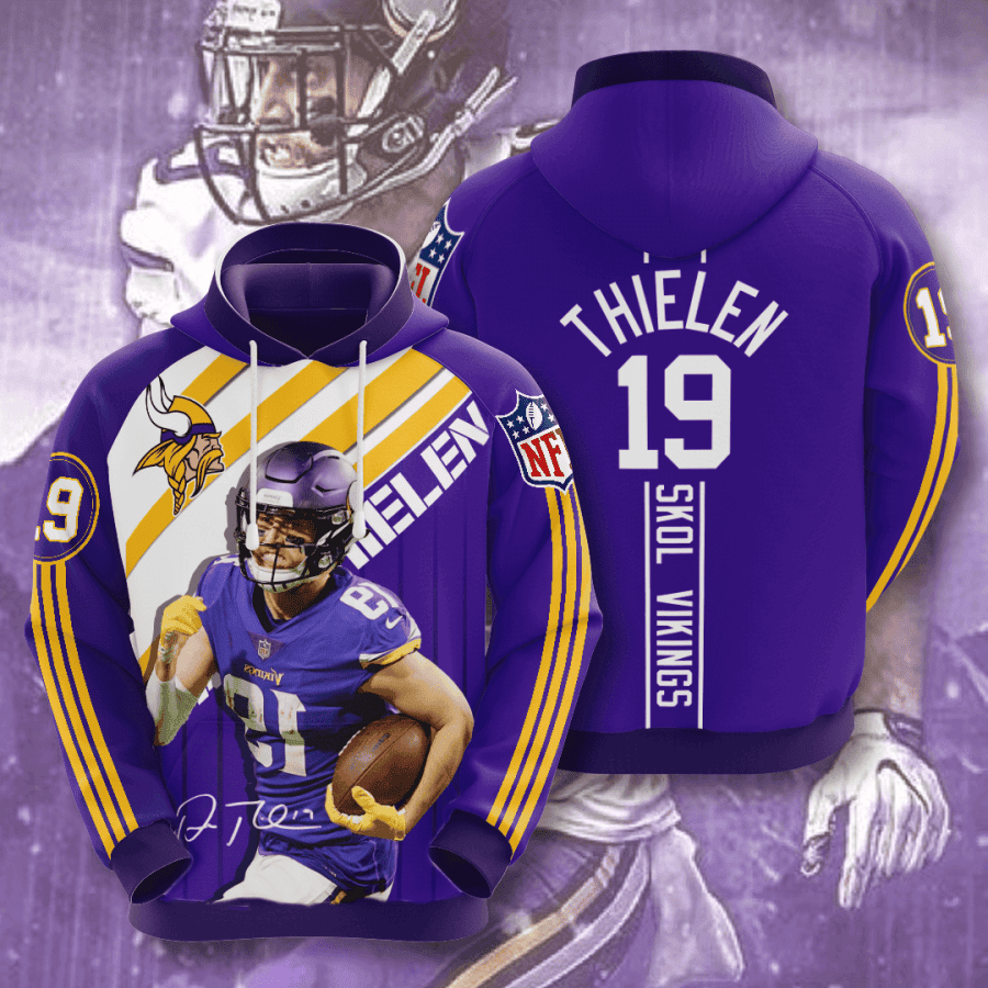 Adam Thielen Minnesota Vikings 19 3D All Over Print Hoodie, Zip Hoodie