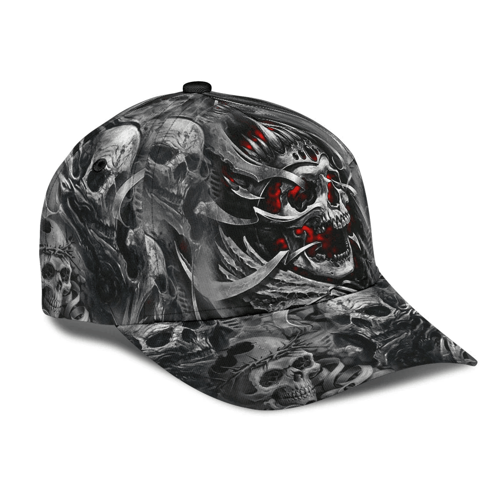 Adeenyc 3D All Over Printed Baseball Cap With Skull, Skull Cap Hat For Men And Women Trucker Hats Custom Hats Gifts For Men & Women