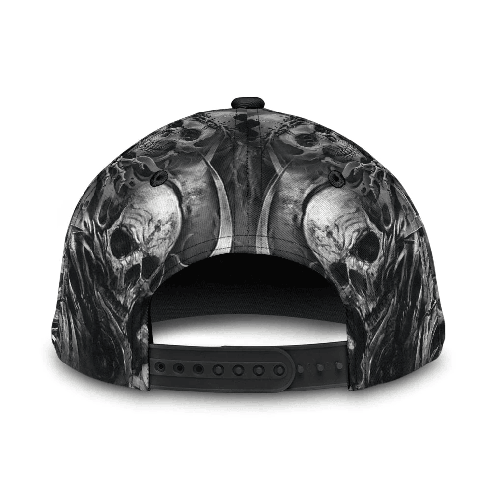 Adeenyc 3D All Over Printed Baseball Cap With Skull, Skull Cap Hat For Men And Women Trucker Hats Custom Hats Gifts For Men & Women