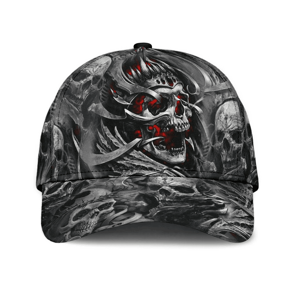 Adeenyc 3D All Over Printed Baseball Cap With Skull, Skull Cap Hat For Men And Women Trucker Hats Custom Hats Gifts For Men & Women