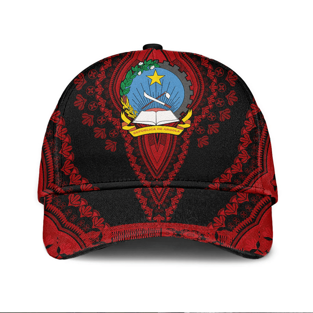 Adeenyc Africa Cap - Angola - Black Version Classic Cap Baseball Cap Hat Trucker Hats Custom Hats Gifts For Men & Women