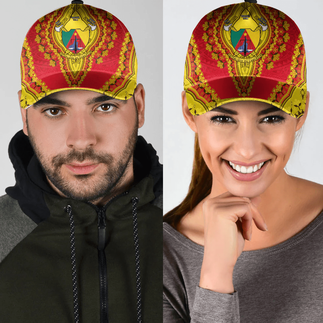 Adeenyc Africa Cap - Cameroon - Red Version Classic Cap Baseball Cap Hat Trucker Hats Custom Hats Gifts For Men & Women