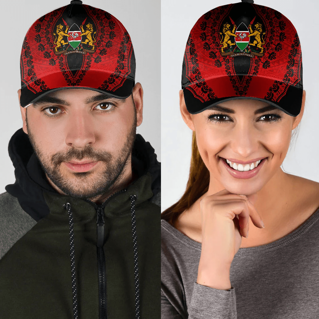 Adeenyc Africa Cap - Kenya - Red Version Classic Cap Baseball Cap Hat Trucker Hats Custom Hats Gifts For Men & Women