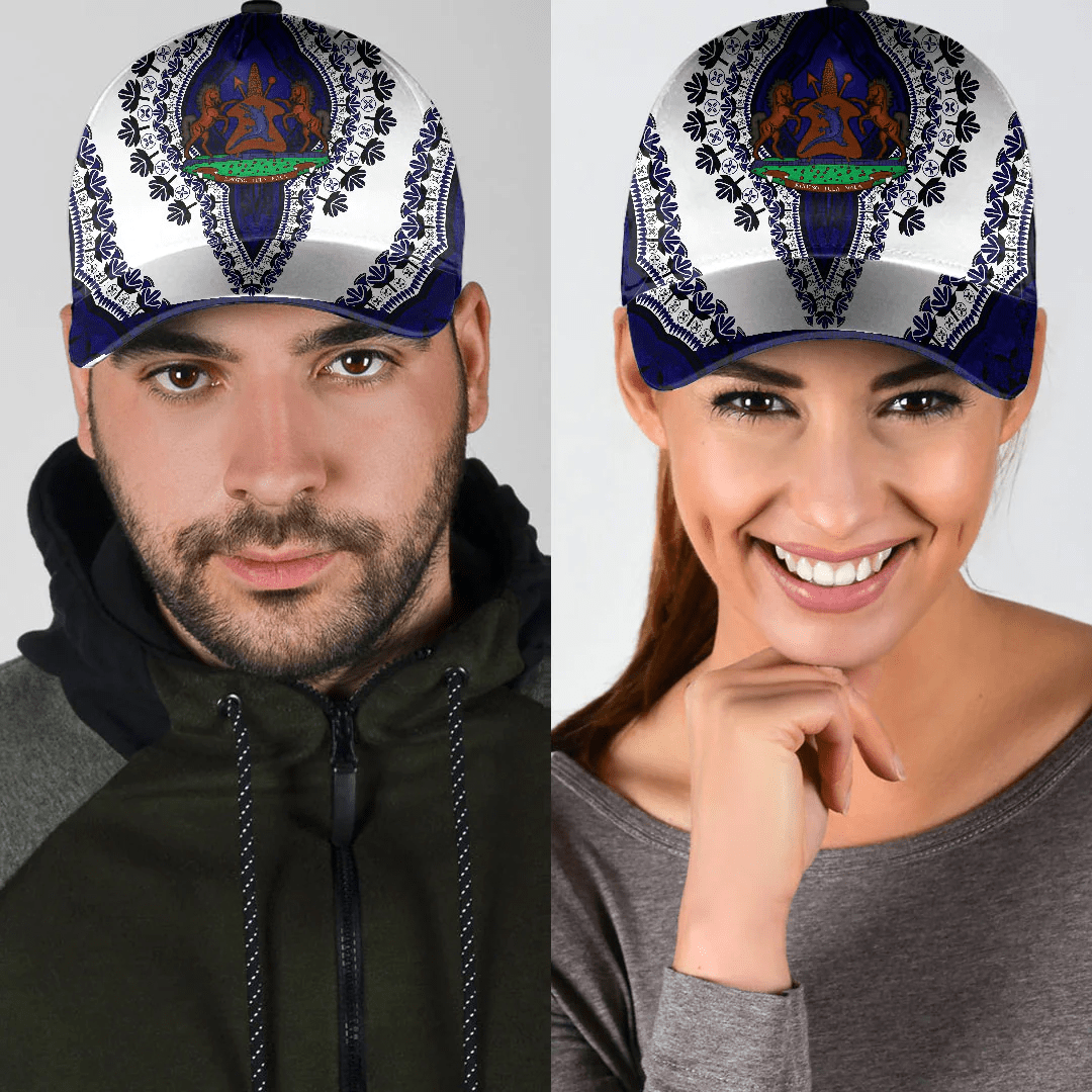 Adeenyc Africa Cap - Lesotho - White Version Classic Cap Baseball Cap Hat Trucker Hats Custom Hats Gifts For Men & Women